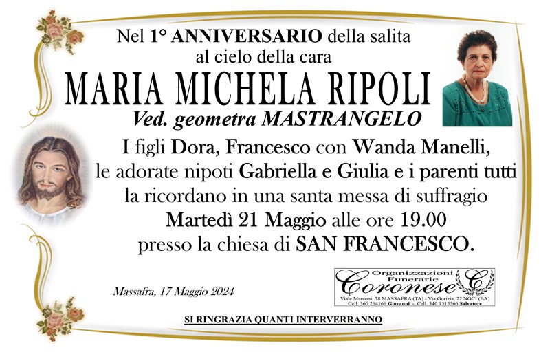 Anniversario di Maria Michela Ripoli