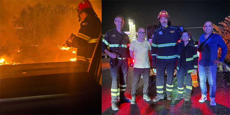 Massafra, incendio domato vicino alla Madonna di Tutte le Grazie