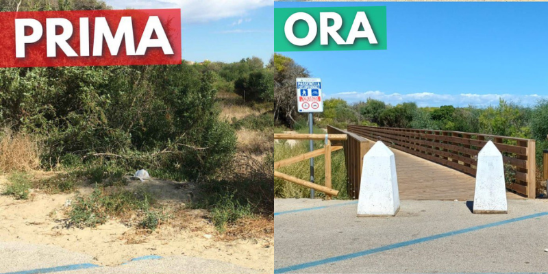 Le foto pubblicate dal sindaco Parisi