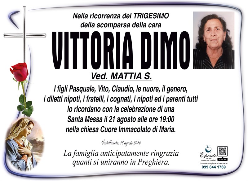 Trigesimo di Vittoria Dimo