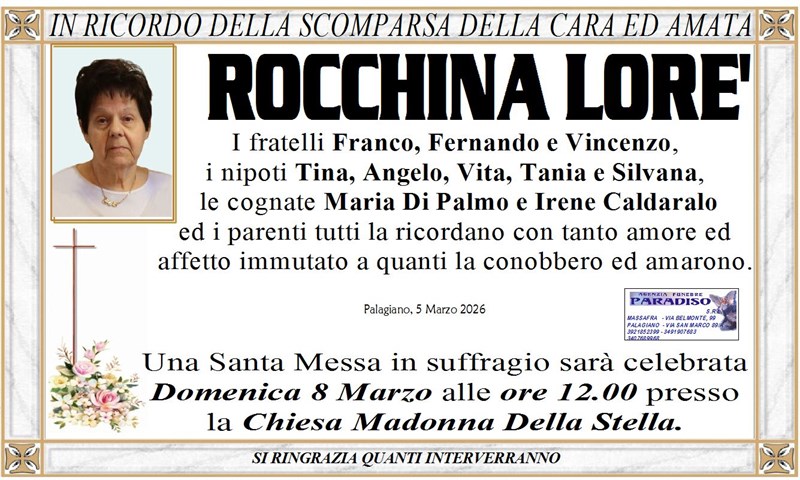 Anniversario di Rocchina Lorè