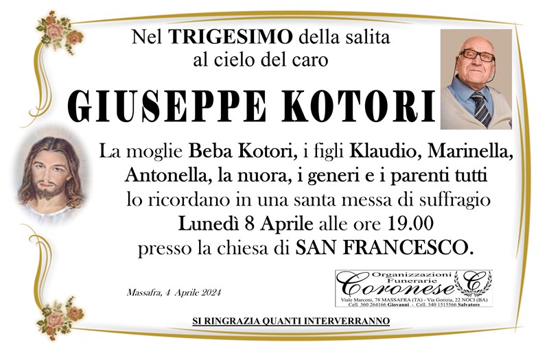 Trigesimo di Giuseppe Kotori