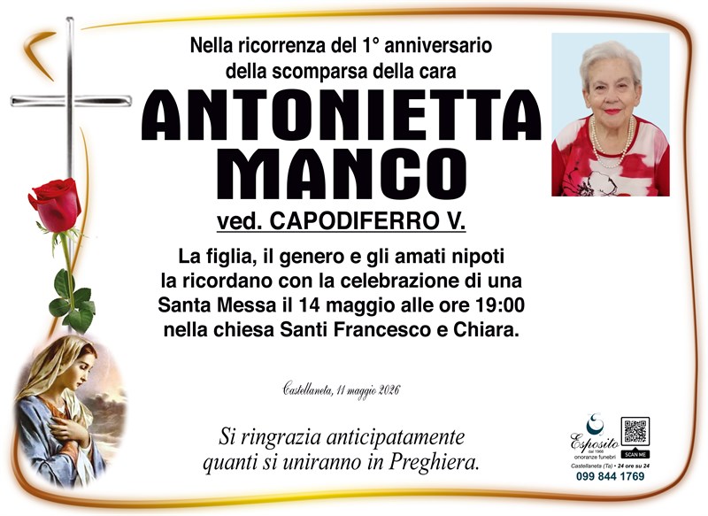Anniversario di Antonietta Manco