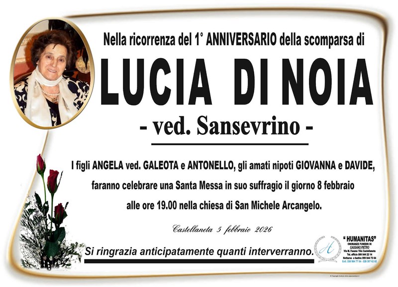 Anniversario di Lucia Di Noia