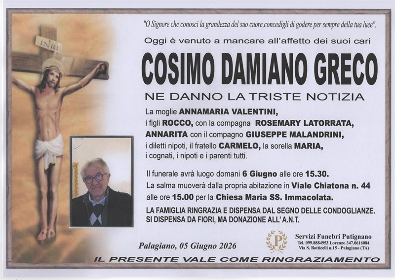 COSIMO DAMIANO  GRECO