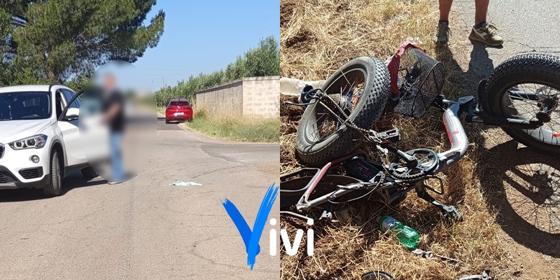 Scontro auto vs bici nella periferia di Palagiano: un uomo in ospedale