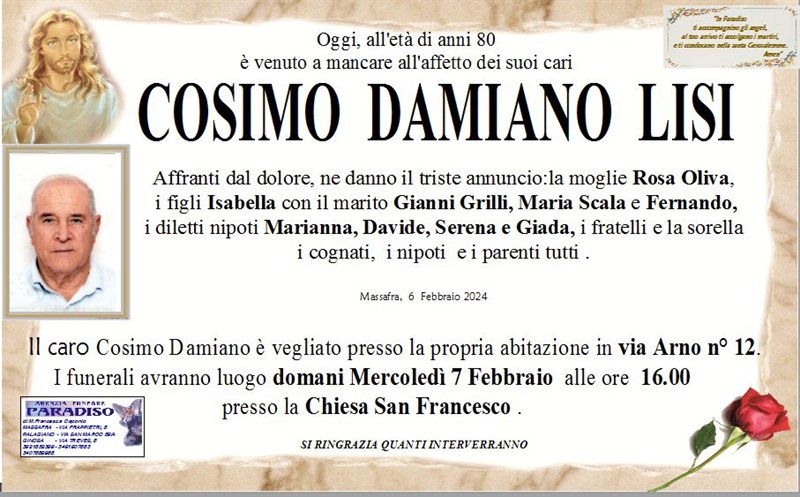 Trigesimo di Cosimo Damiano Lisi