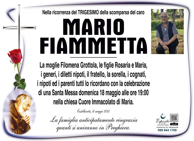 Trigesimo di Mario Fiammetta