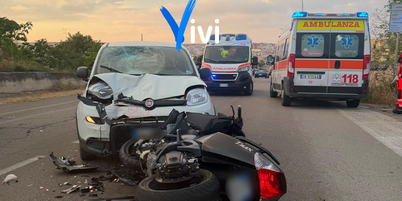Auto vs moto: ennesimo sinistro sulla Laterza-Ginosa
