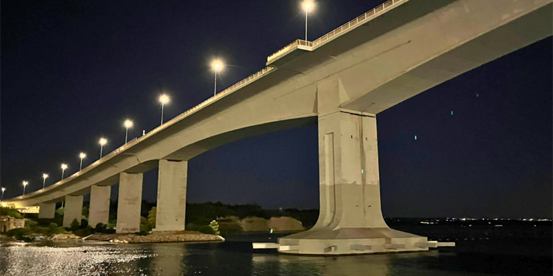 Lavori sul Ponte Punta Penna solo di notte