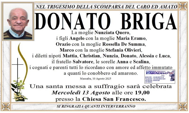 Trigesimo di Donato Briga