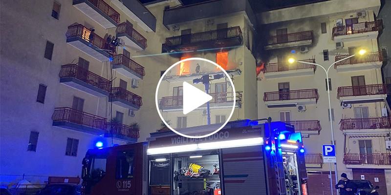 Incendio in appartamento: anziana signora salvata in extremis