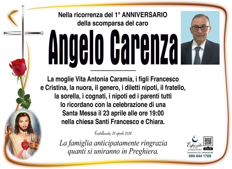Anniversario di Angelo Carenza
