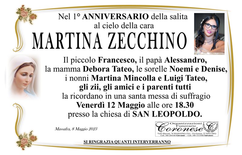 Anniversario di Martina Zecchino