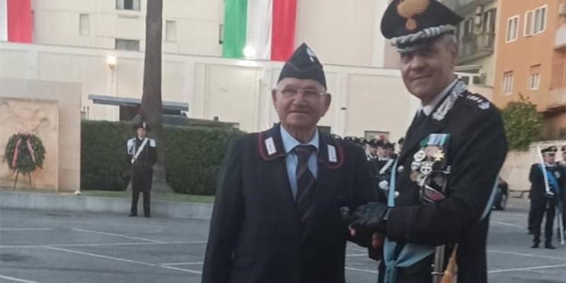 Riconoscimento speciale: è di Mottola il carabiniere più longevo della provincia di Taranto