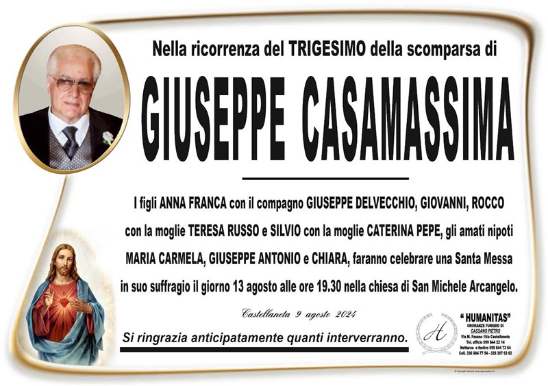 Trigesimo di Giuseppe Casamassima