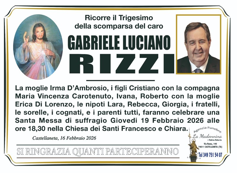 Trigesimo di Gabriele Luciano Rizzi