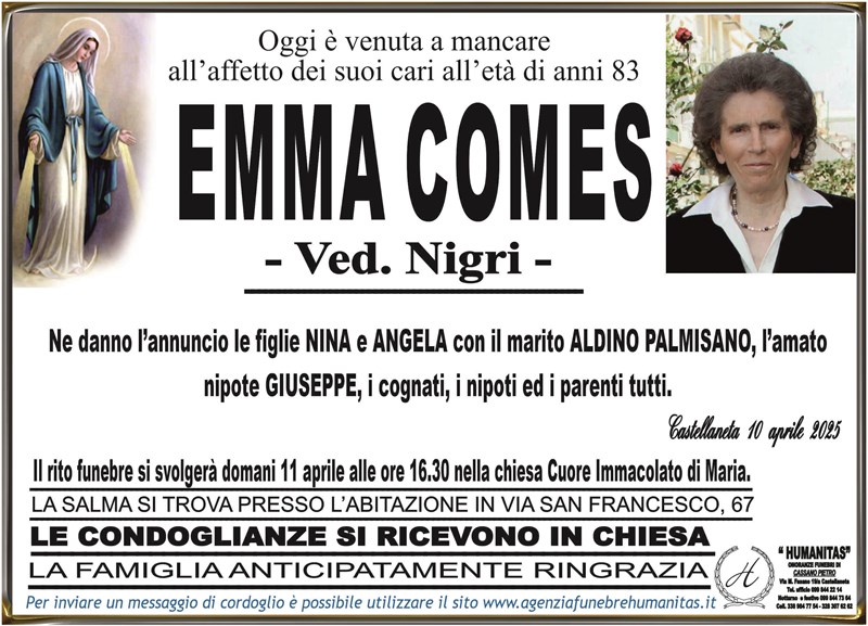 Trigesimo di Emma Comes