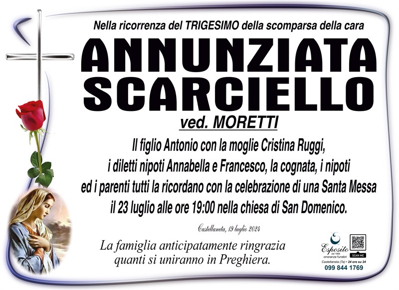 Trigesimo di Annunziata Scarciello