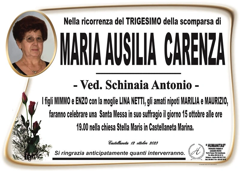ViviWebTv - Trigesimo di Maria Ausilia Carenza