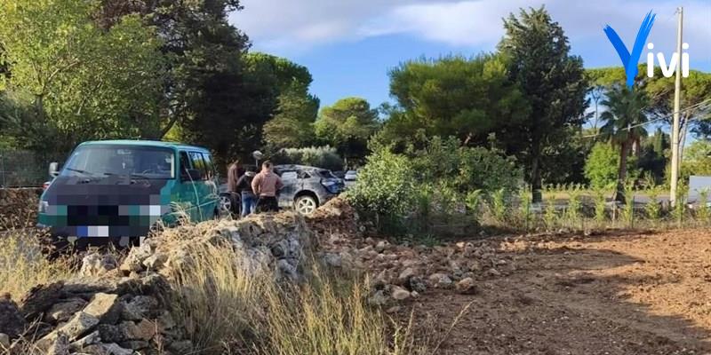 Perde il controllo e abbatte un muretto a secco: che paura in viale Jonio