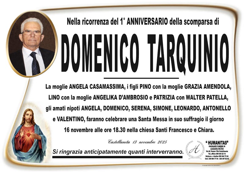 Anniversario di Domenico Tarquinio