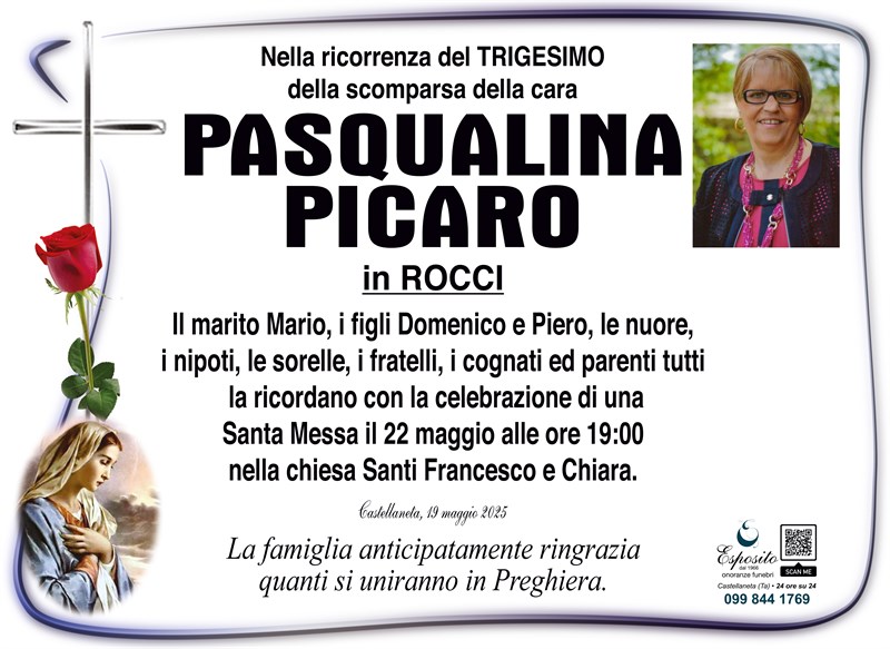 Trigesimo di Pasqualina Picaro