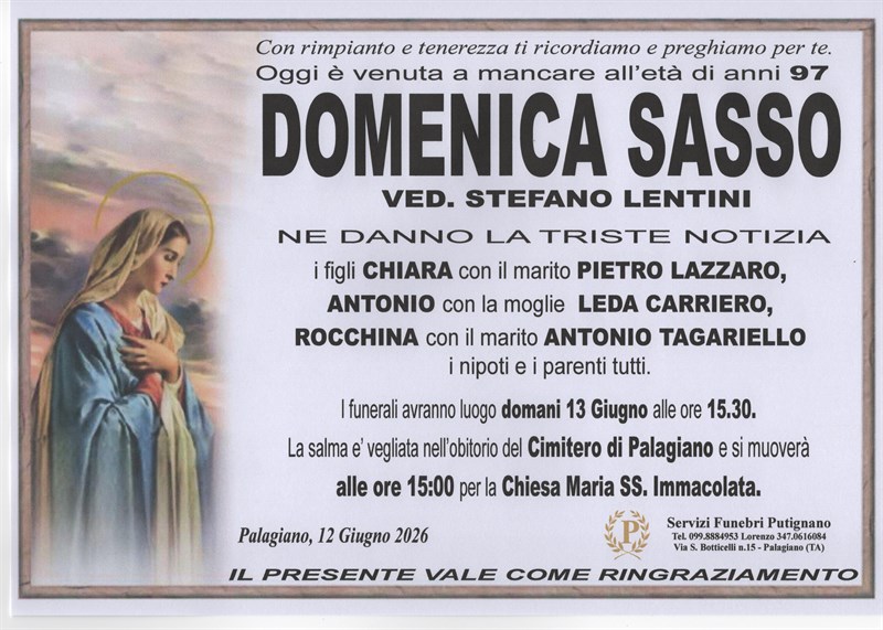 DOMENICA  SASSO