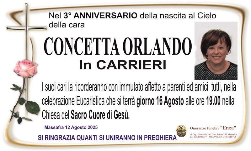 Anniversario di Concetta Orlando