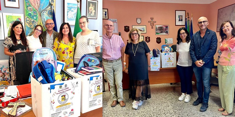 Il Lions Club Massafra-Mottola "Le Cripte" dona zaini e materiale scolastico