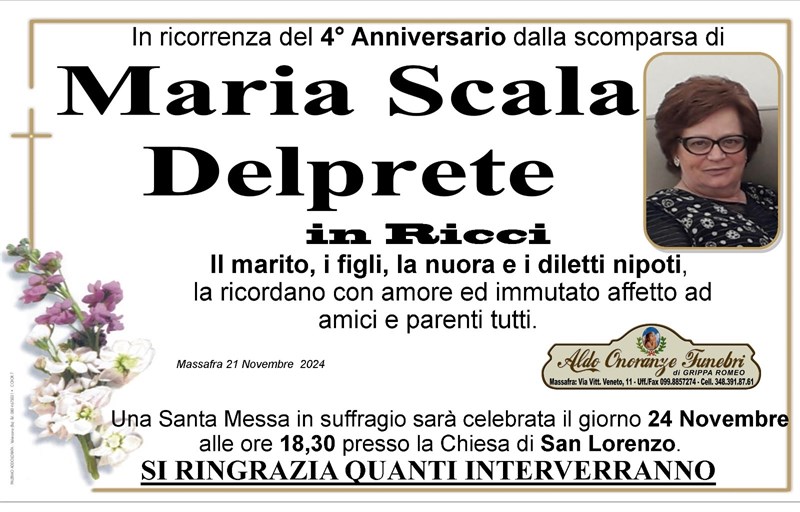 Anniversario di Maria Scala Delprete