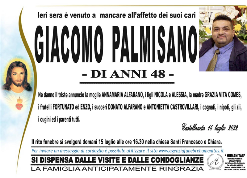 Anniversario di Giacomo Palmisano