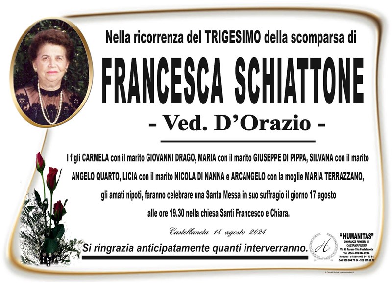 Trigesimo di Francesca Schiattone