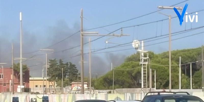 Grosso incendio in zona Venti: canadair in azione