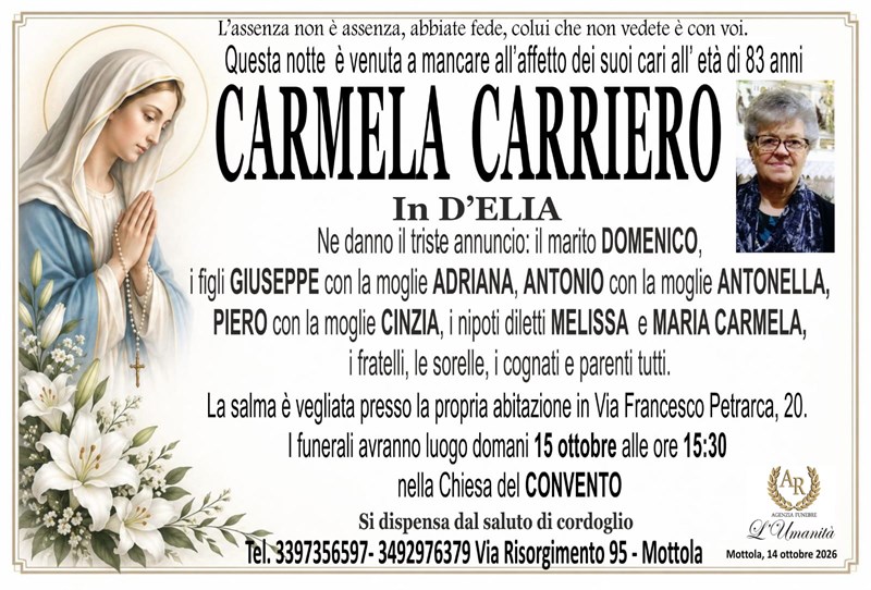 manifesto funebre
