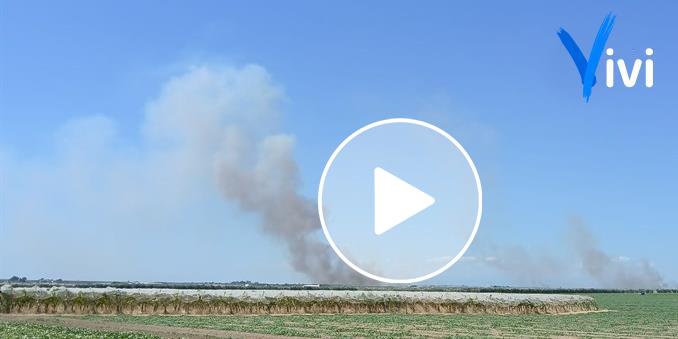 Fiamme in contrada Gaudella: canadair in azione