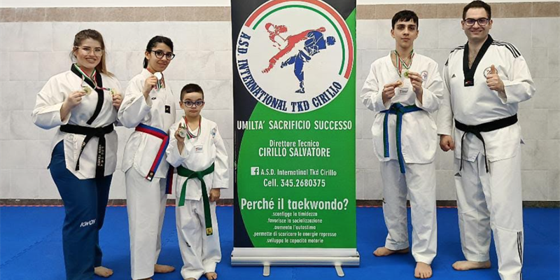 Campionato interregionale di taekwondo, la Asd International Cirillo fa il pieno di medaglie