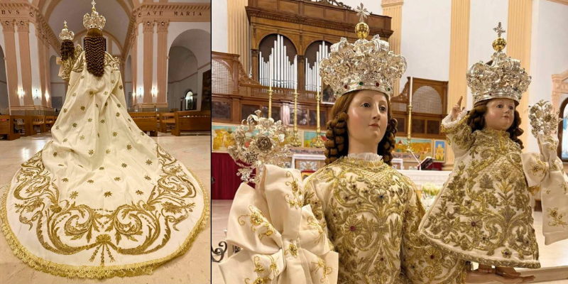Ritorna l’antico vestito della Madonna della Scala