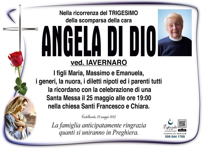 Trigesimo di Angela Di Dio