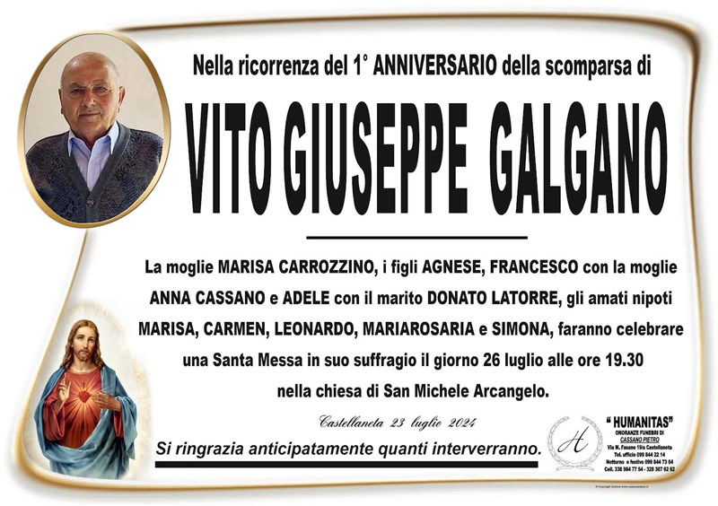 Anniversario di Vito Giuseppe Galgano