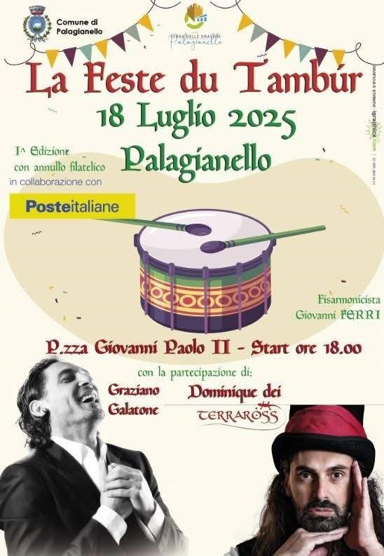 "La feste du Tambùr": venerdì a Palagianello