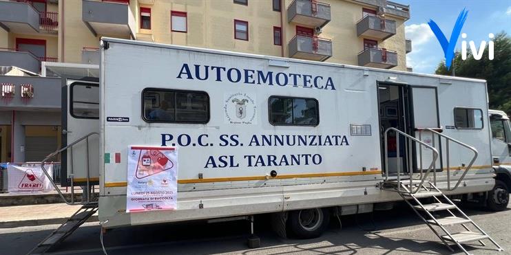 Torna l'autoemoteca e Fratres Castellaneta scende in strada: appuntamento in via san Francesco