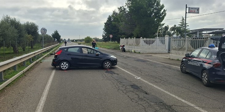Moto vs auto: perde la vita un ginosino