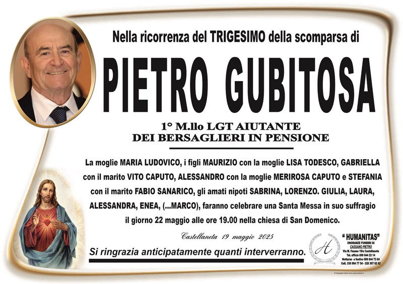 Trigesimo di Pietro Gubitosa