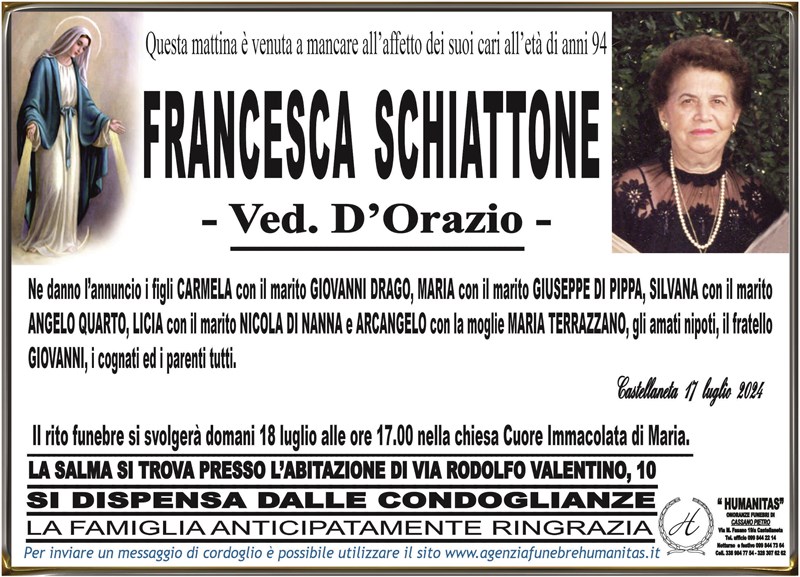 Trigesimo di Francesca Schiattone