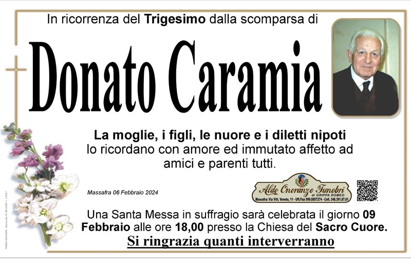 Trigesimo di Donato Caramia