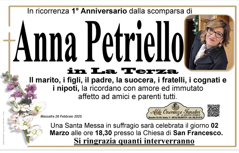 Anniversario di Anna Petriello