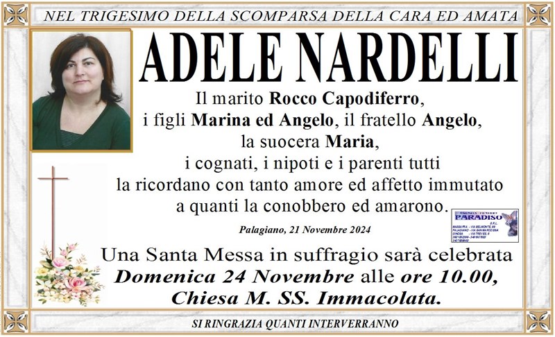 Trigesimo di Adele Nardelli