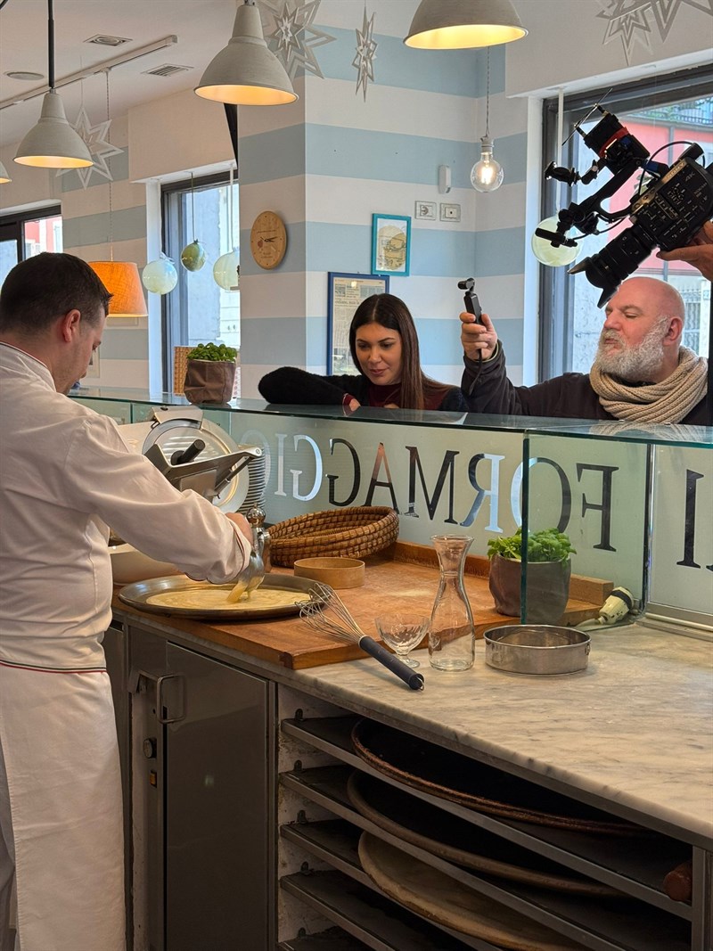 le riprese di "Studio Aperto Mag"