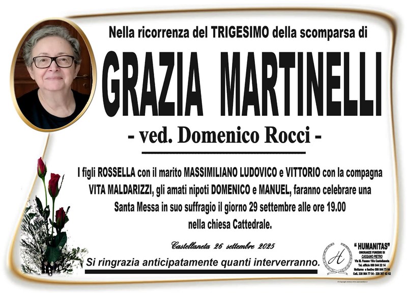 Trigesimo di Grazia Martinelli